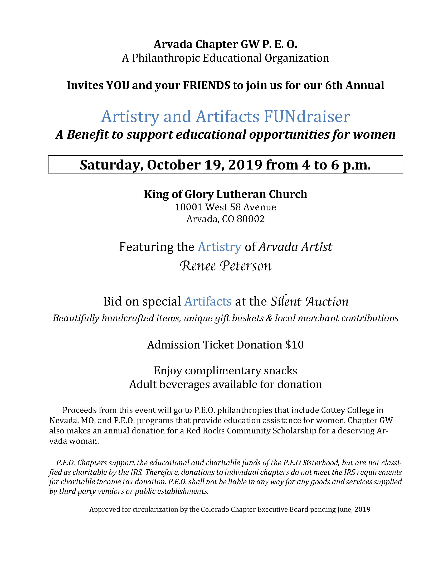 2019 (W) A & A Event Flyer